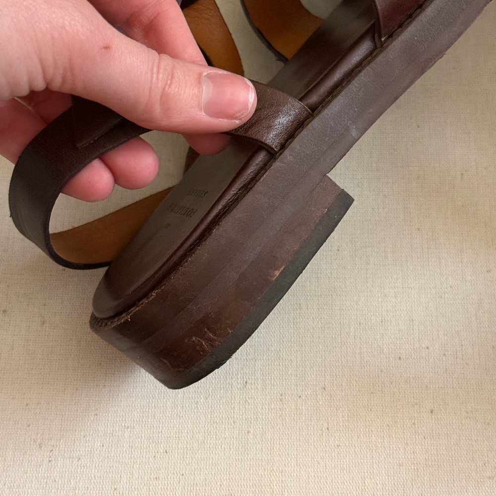SEZANE brown leather fisherman sandal - Picture 6 of 7